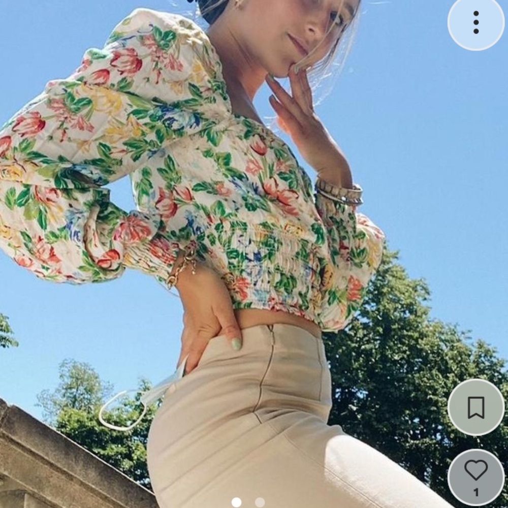 Floral AFRM crop top